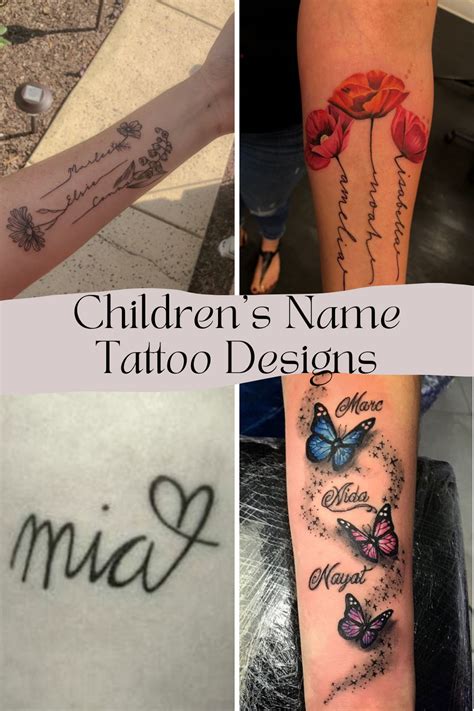 Tattoos Of Childrens Names Fiercetattoostudio Com
