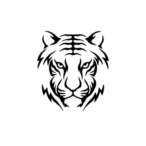 Tiger Symbol Logo Tribal Tattoo Design Stencil Vector Illustration Tiger Symbol Logo Tribal Tattoo Design Stencil Vector Illustration