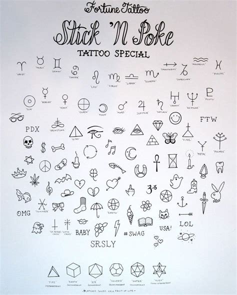 Tiny Easy Stick And Poke Tattoos