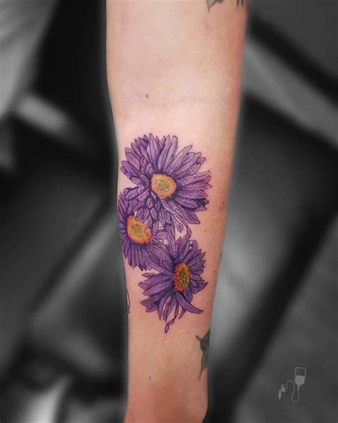 Top 30 Beautiful Aster Flower Tattoo Design Ideas 2024 Updated