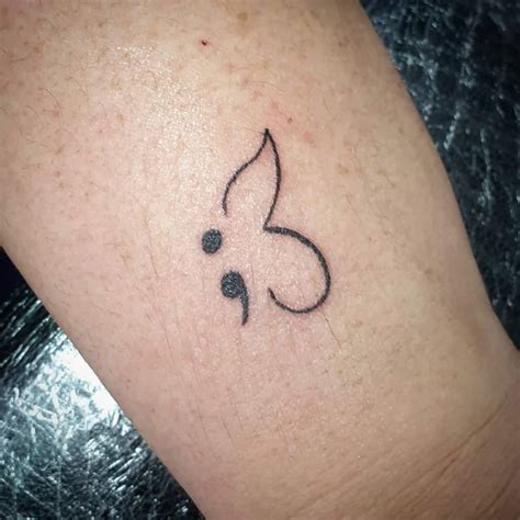 Top 65 Best Semicolon Butterfly Tattoo Ideas 2021 Inspiration Guide