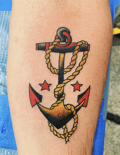 Traditional Anchor Tattoo Design