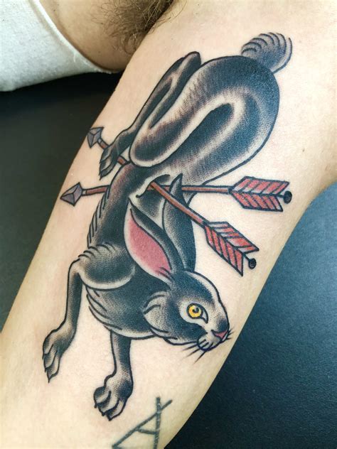 Traditional Rabbit Tattoo
