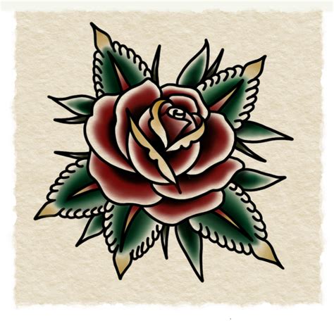 Traditional Style Black Rose Tattoo On Craiyon