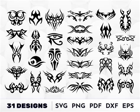 Tribal Tattoo Art Svg Design Bundle Digital Download Etsy Tribal Tattoo Art Svg Design Bundle Digital Download Etsy