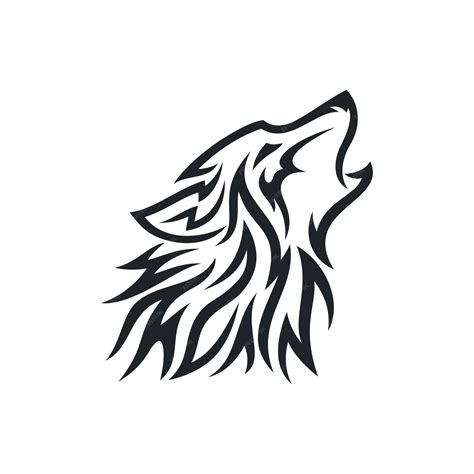 Tribal Tattoo Howling Wolf Design Stock Illustration Download Image Now Wolf In Silhouette Howling Istock