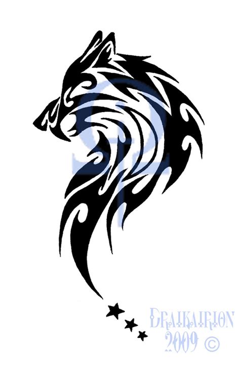 Tribal Wolf Tattoo Tribal Sabertooth Wolf Tattoo By Draikairion On Deviantart