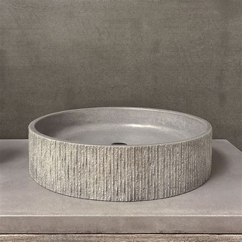 Trueform Concrete Groov Round Vessel Sink Designed By Clodagh Made