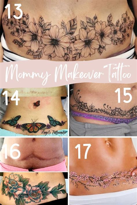 Tummy Tuck Scar Tattoo Designs