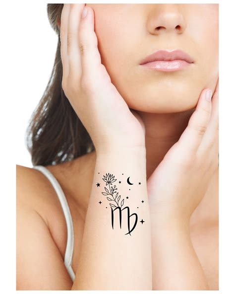 Virgo Tattoo Etsy Norway