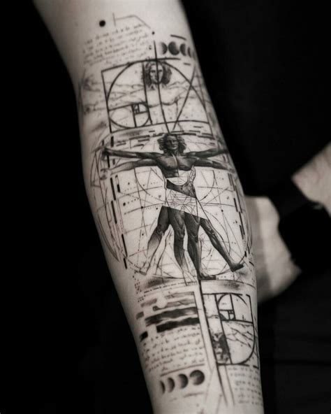 Vitruvian Man Tattoo Tattoogrid Net Vitruvian Man Tattoo Tattoogrid Net