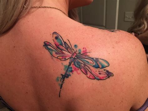 Watercolor Dragonfly Done By Abigail Bennett At Dragonfly Tattoo In Kansas City Kansas R Tattoos