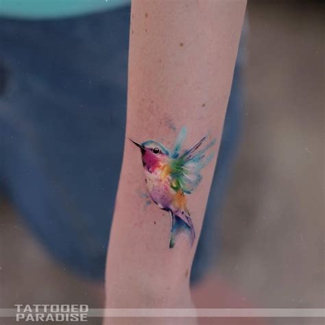 Watercolor Hummingbird Tattoo Design By Hami Iffy N Gy Kr