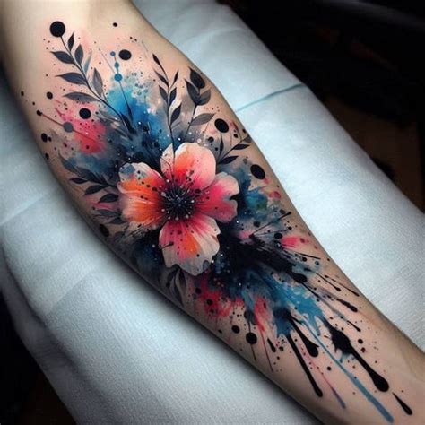 Watercolor Splatter Tattoo