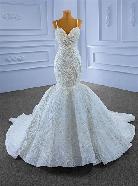Trendy Wedding Dress Mermaid with Straps 2023