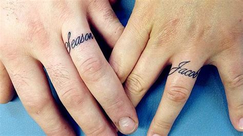 Wedding Ring Name Tattoo Designs
