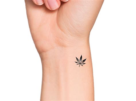 Weed Leaf Temporary Tattoo Etsy Weed Leaf Temporary Tattoo Etsy