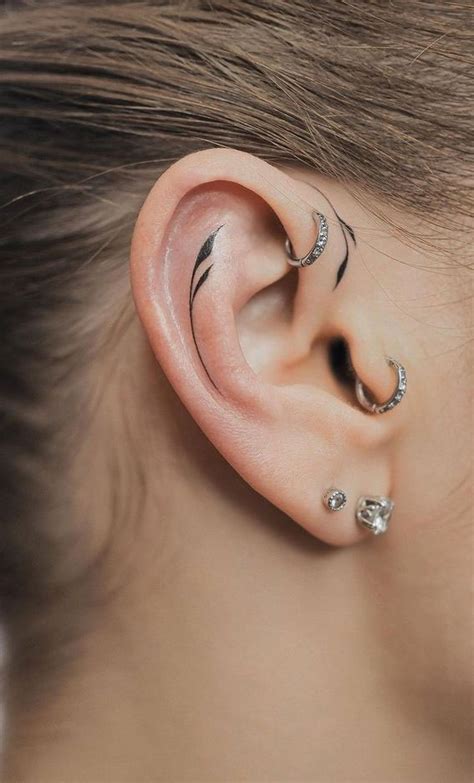 Whispered Ink 40 The Beauty Of Ear Tattoos Fine Line Leaf Ear Tattoo Whispered Ink 40 The Beauty Of Ear Tattoos Fine Line Leaf Ear Tattoo