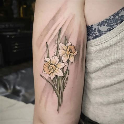 White Daffodil Tattoo