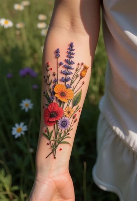 Wildflower Tattoo Ideas For Nature Lovers