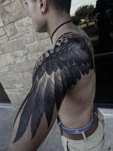 Wing Tattoo Back And Arm