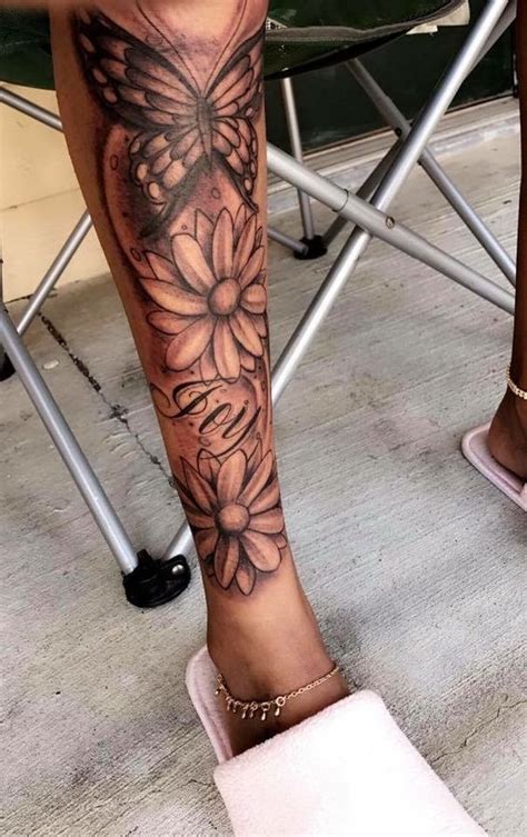 Womens Lower Leg Tattoo Tattoo Style Trends