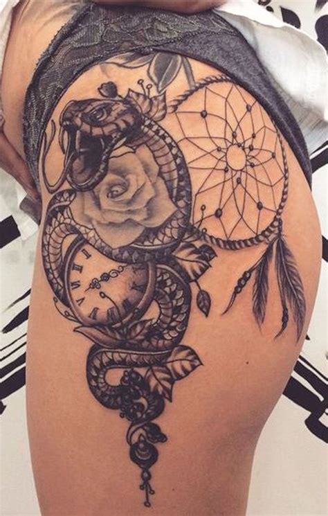 Womens Thigh Tattoo Designs