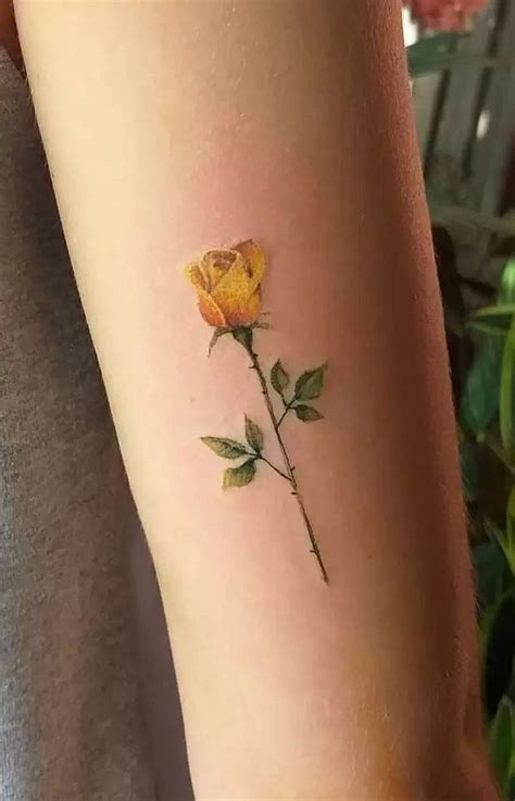 Yellow Rose Tattoo Designs